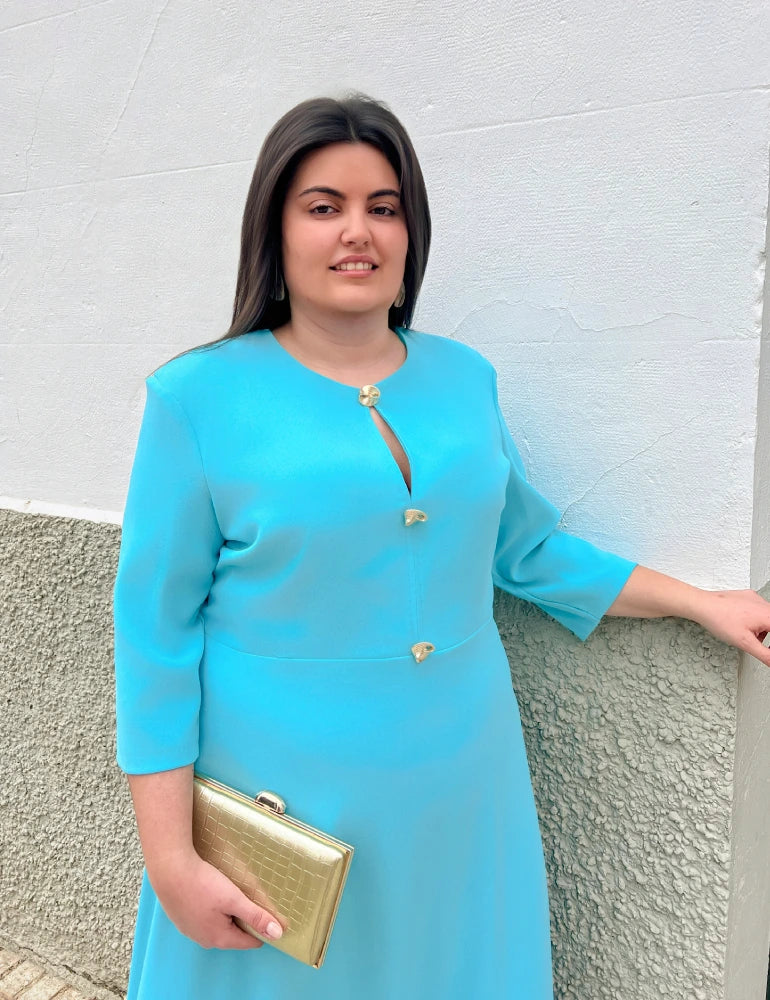 Vestido Midi Turquesa| April