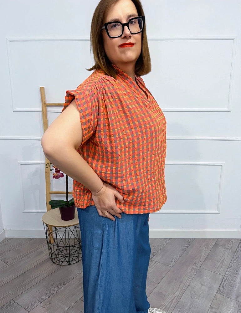 Blusa Cuadros | Leandra