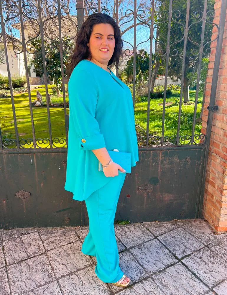 Conjunto Pantalón Turquesa | Minerva