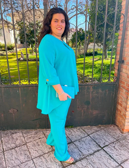 Conjunto Pantalón Turquesa | Minerva