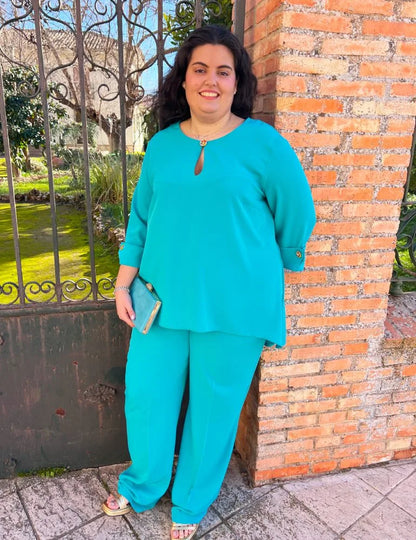 Conjunto Pantalón Turquesa | Minerva