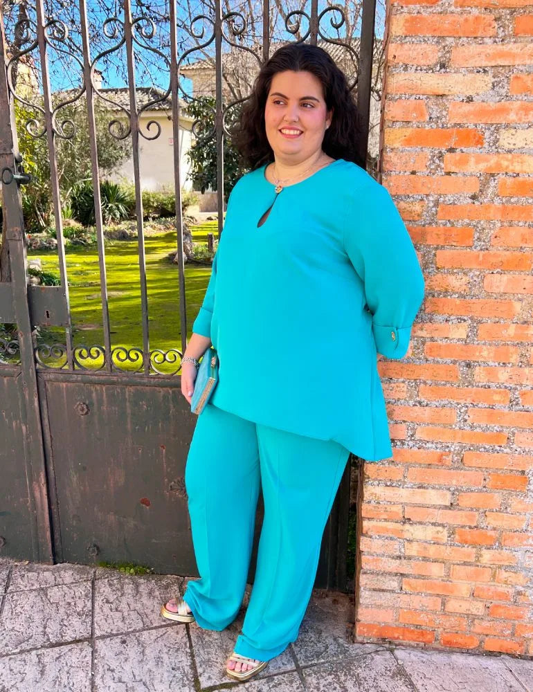 Conjunto Pantalón Turquesa | Minerva