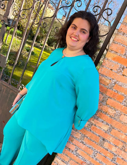 Conjunto Pantalón Turquesa | Minerva