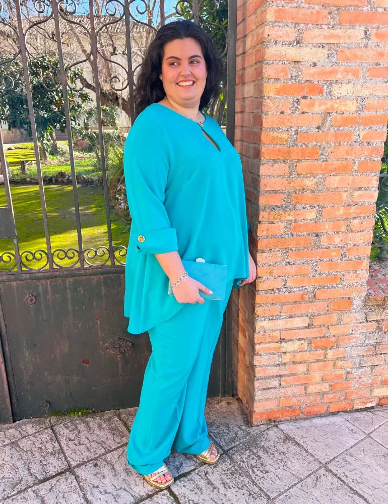 Conjunto Pantalón Turquesa | Minerva