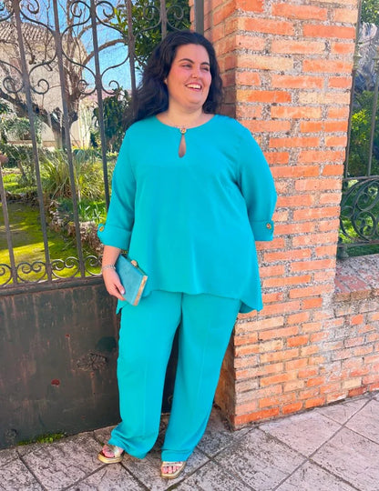 Conjunto Pantalón Turquesa | Minerva