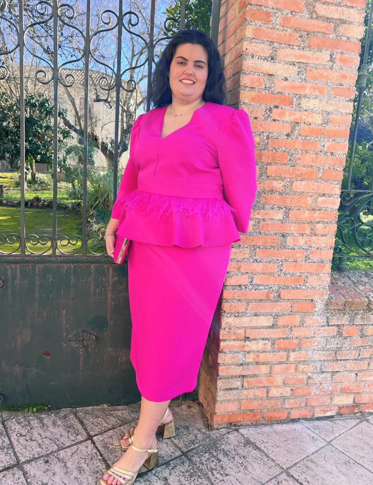 Vestido Midi Fucsia | Catrina