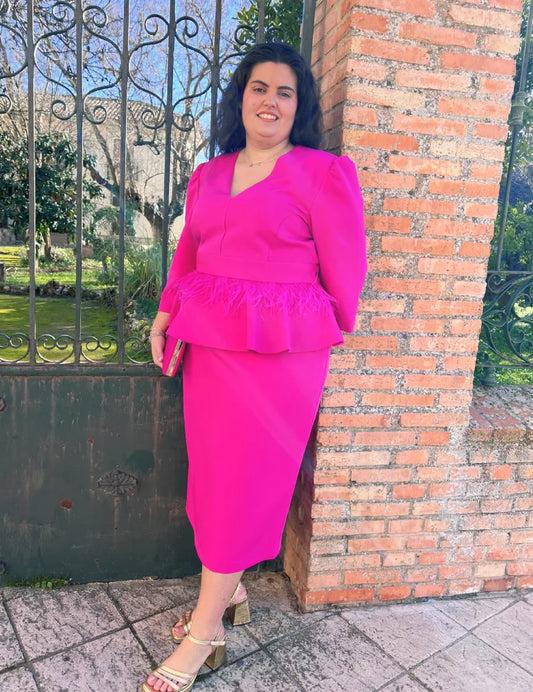 Vestido Midi Fucsia | Catrina