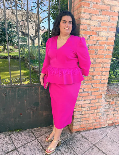 Vestido Midi Fucsia | Catrina