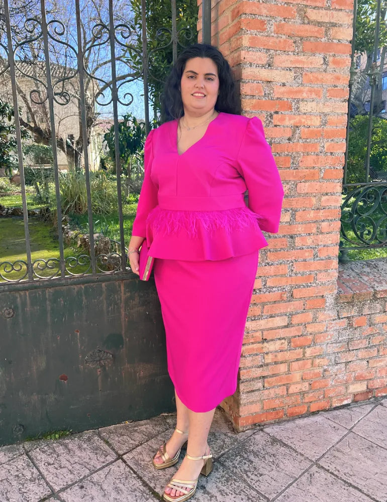 Vestido Midi Fucsia | Catrina