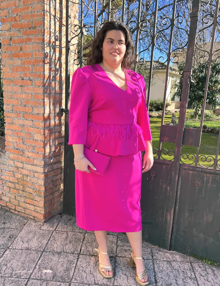 Vestido Midi Fucsia | Catrina