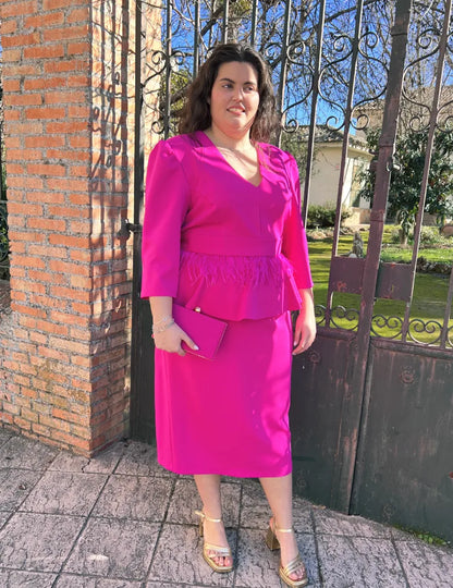 Vestido Midi Fucsia | Catrina