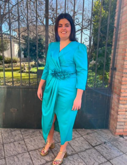 Vestido Midi Turquesa | Alondra