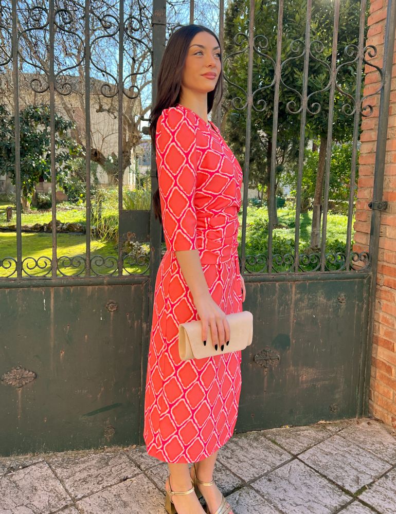 Vestido Midi Coral | Adara
