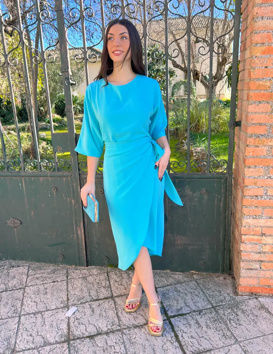 Vestido Midi Turquesa | Calista