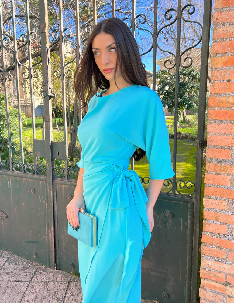 Vestido Midi Turquesa | Calista