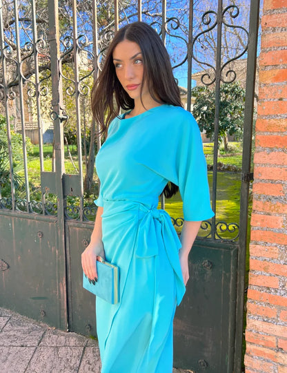 Vestido Midi Turquesa | Calista