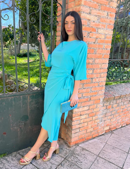 Vestido Midi Turquesa | Calista