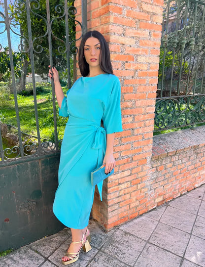 Vestido Midi Turquesa | Calista