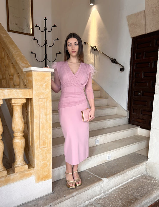 Vestido Midi Rosa | Candela