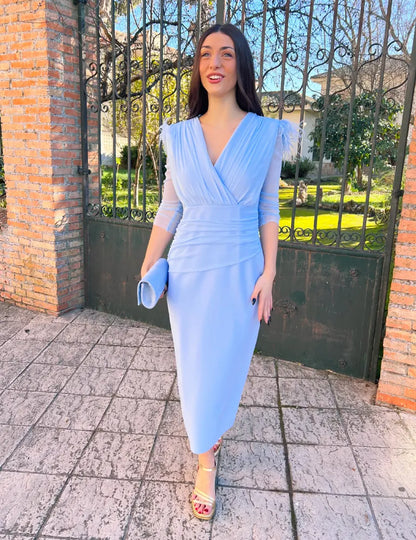 Vestido Midi Celeste | Candela
